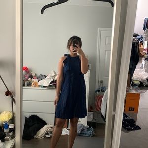 NWT the vanity room Navy tie dress Sz small